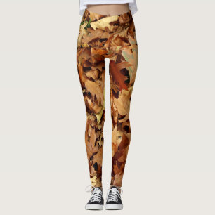 Leggings otoño, hojas secas