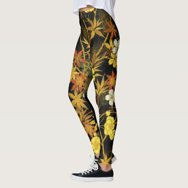 Leggings Otoño japonés deja rico arte clásico (Izquierda)