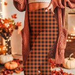 Leggings Otoño Naranja y Black Gingham Plaid<br><div class="desc">Estas leggings de otoño presentan un llamativo patrón de naranja y manto de gingham negro, lo que las convierte en la adición perfecta a tu armario de otoño. Diseñadas tanto para el estilo como para el confort, estas leggings son ideales para ropa de cama acogedora, actividades al aire libre o...</div>