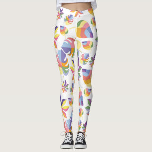 Leggings Otoño Veranillo Indio Con Hojas Coloridas