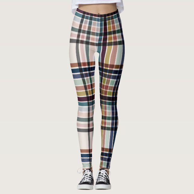 Leggings Otoño y Cuadro de Crema  (Anverso)