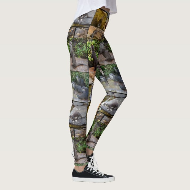 Leggings Otter Collage de fotos Ladies Leggings. (Derecha)