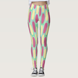 Leggings Ovalos amarillos y rosados
