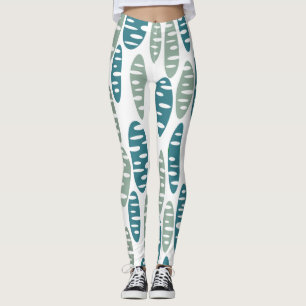 Leggings Ovalos de holey azul retro
