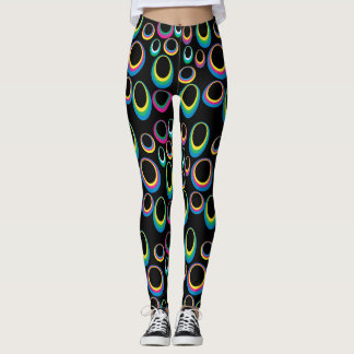 Leggings Óvalos retros en negro