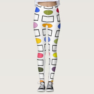 Leggings Ovalos y Rectángulos - Jardín de flores