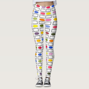 Leggings Ovalos y Rectángulos - Jardín de flores pequeñas