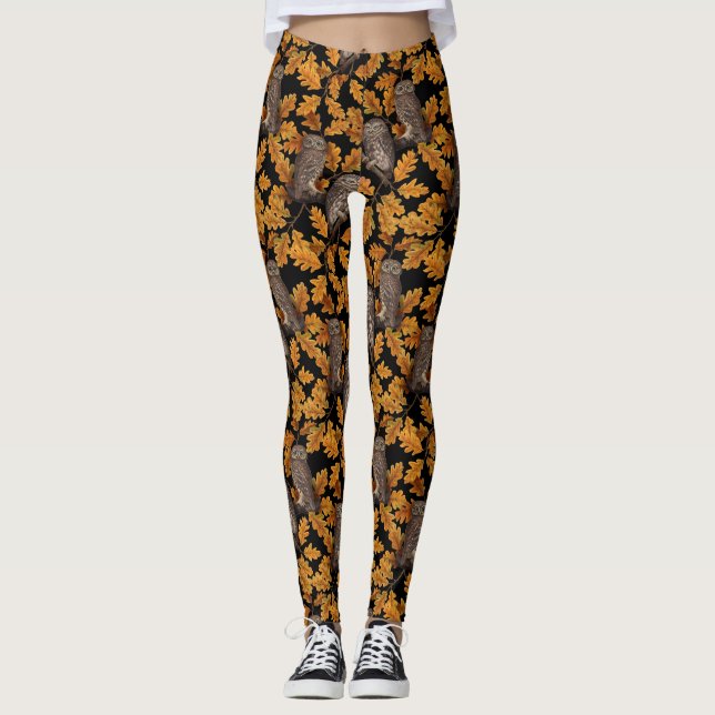 Leggings Ovejas de otoño en negro (Anverso)