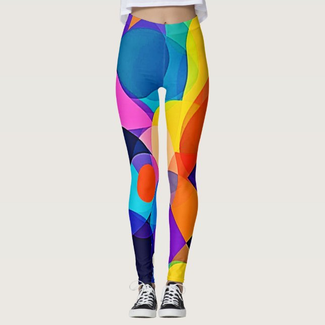 Leggings Overlapping Hues: Abstract Fusion (Anverso)