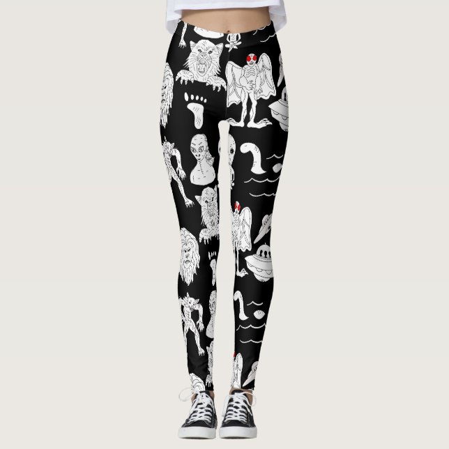 Leggings OVNI, Alien, Criptid de pie grande (Anverso)