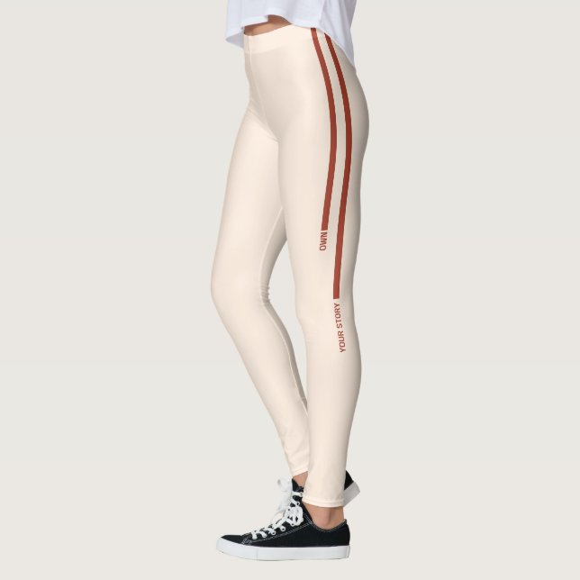 Leggings Own Your Story Shirt – Bold Motivational Quote (Izquierda)