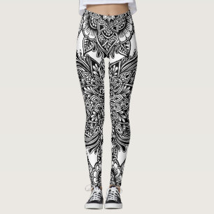Leggings Página llena a pulso B&W