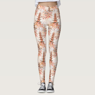 Leggings Pagoda china acuarela con flores de cerezo (1)
