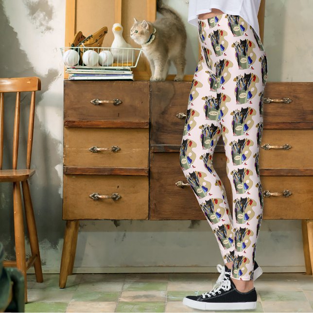Leggings Paint Brushes Pallet Kitten Artista (Subido por el creador)