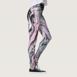 Leggings Paint Paint Paint Pink Black