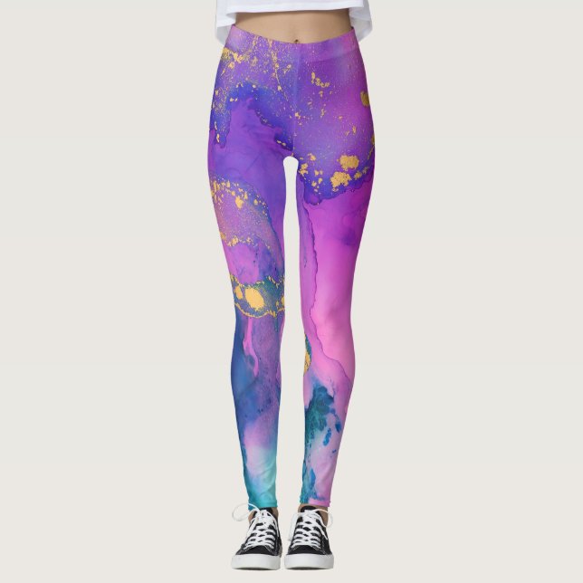 Leggings Paint Splatter Cotton Candy Fields (Anverso)