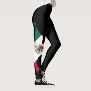 Leggings país de la bandera mexicana orgullo yoga mujeres 