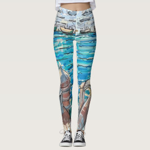 Leggings Paisaje acuático sereno en San Juan de Ulua, Verac