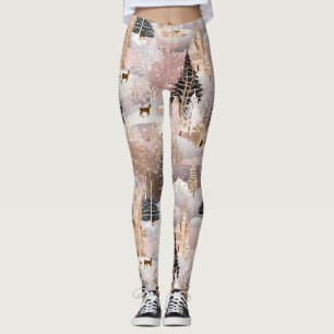 Leggings Paisaje de Castillo de Fantasía de Ciervo de Invie