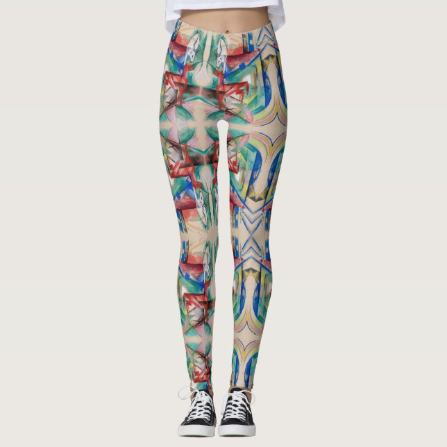 Leggings Paisaje de Franz Marc con pintura de animales famo (Anverso)