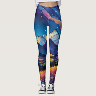 Leggings Paisaje de Montaña de Fantasía Audaz Naturaleza de