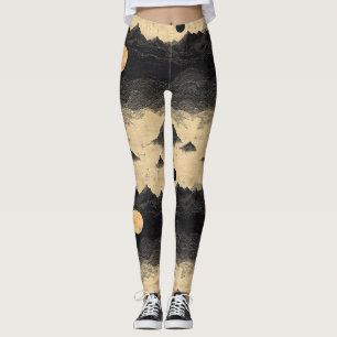 Leggings Paisaje de Nubes de Montaña Vintage (9)