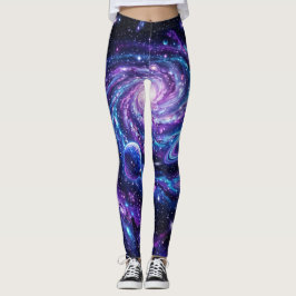 Leggings Paisaje de sueños de planetas de galaxias cósmicas
