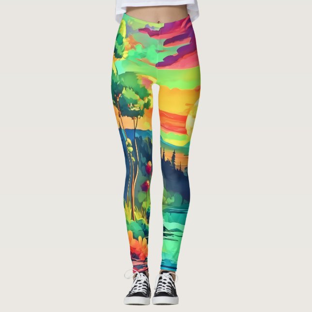 Leggings Paisaje de Sunset Fantasy (Anverso)