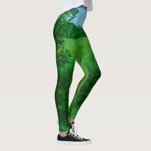 Leggings Paisaje del cielo de la naturaleza de la hierba de