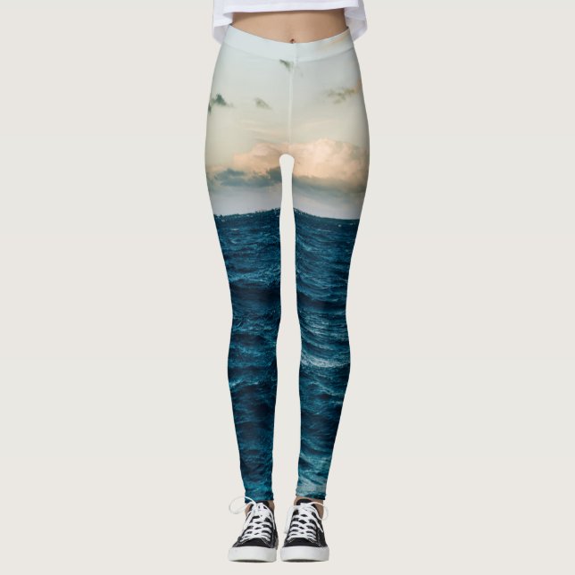 Leggings Paisaje del mar de bonito (Anverso)