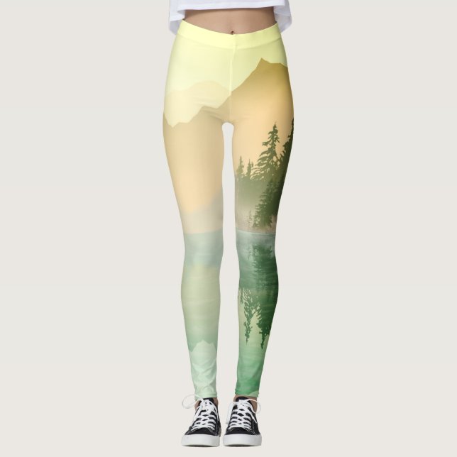 Leggings Paisaje Forestal Citrus N Green Mountains (Anverso)