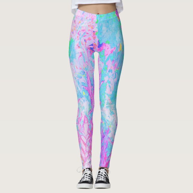 Leggings Paisaje Hidránico Azul y Rosa Caliente de Aqua (Anverso)