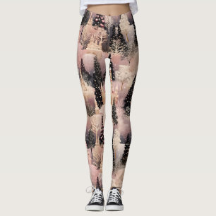 Leggings Paisaje invernal rosa caprichoso (2)