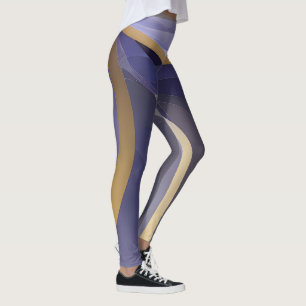 Leggings Paisaje marino abstracto olas fracturadas 07
