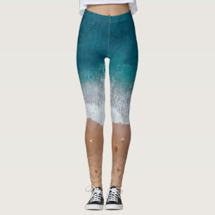 LEGGINGS PAISAJE MARINO CONCHAS PLAYA VACACIONES DE VERANO