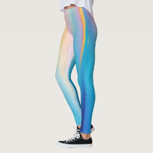 Leggings Paisaje panorámico "clachanray" rosa y azul amplio