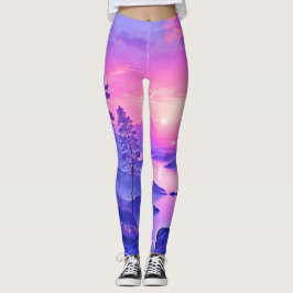 Leggings Paisaje panorámico Purple Sunset