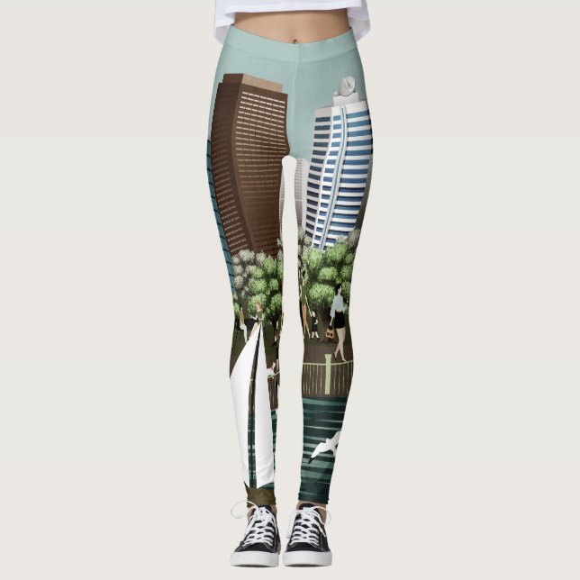 Leggings Paisaje urbano (Anverso)