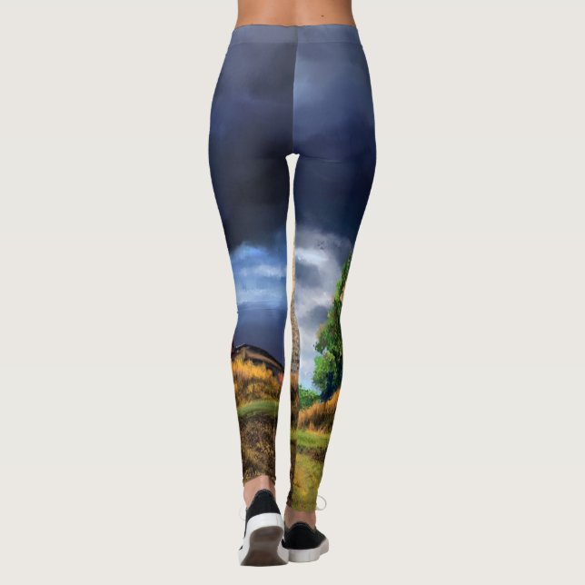 Leggings Paisaje y clima en los Países Bajos - Dibujo (Reverso)