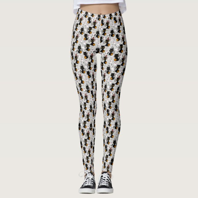 Leggings Paisajes De Calabaza Fantasma (Anverso)