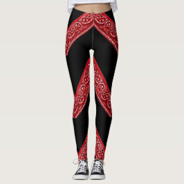Leggings Paisley Bandana Red Hanky