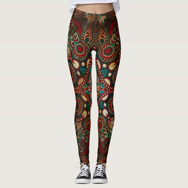 Leggings Paisley Bandanna Grunge (Anverso)