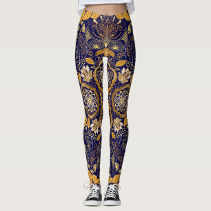 Leggings Paisley Elegance: Patrón de diseño textil
