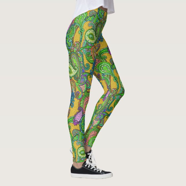 Leggings Paisley en el caramelo (Derecha)