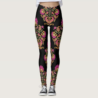 Leggings Paisley floral mogol, diseño impecable.