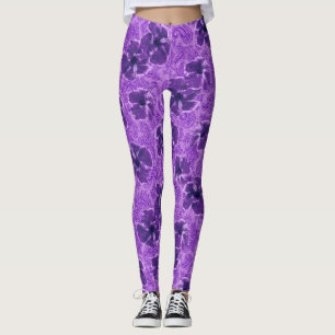 Leggings Paisley Hibiscus Vintage Psicodelia Floral