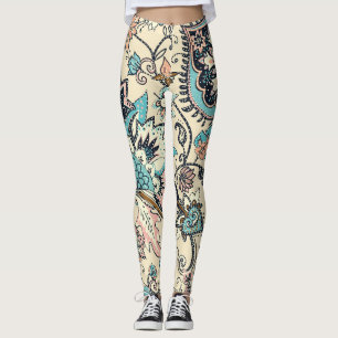 Leggings Paisley Oriental: Elegancia Textil Estilizada.