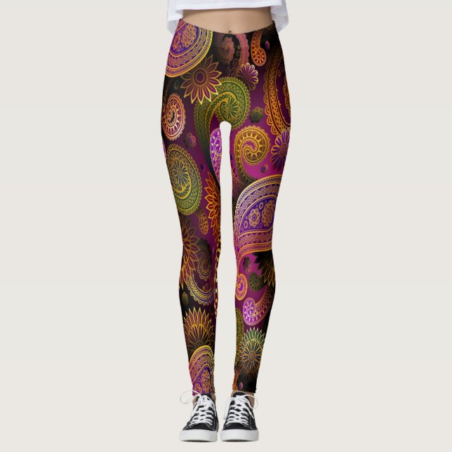 Leggings Paisley Purple (Anverso)