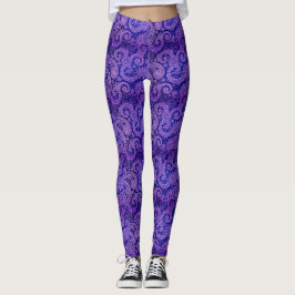 Leggings Paisley púrpura
