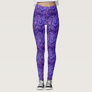 Leggings Paisley púrpura